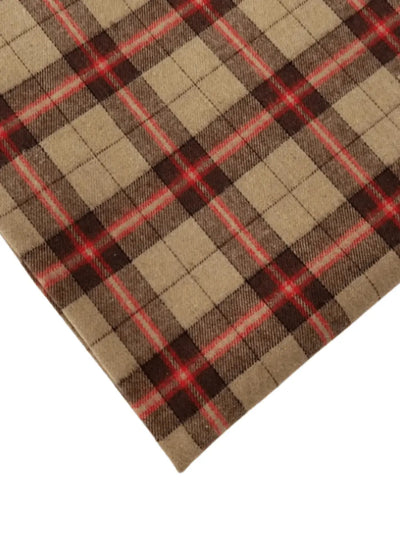 sweatplaids Plaid Gaze de Coton Carreaux Beige & Rouge