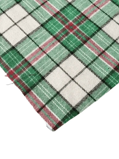 sweatplaids Plaid Gaze de Coton Carreaux Blanc & Vert