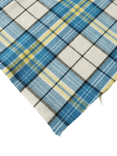 sweatplaids Plaid Gaze de Coton Carreaux Bleu & Jaune