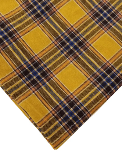 Plaid Gaze de Coton Carreaux Jaune & Bleu sweatplaids