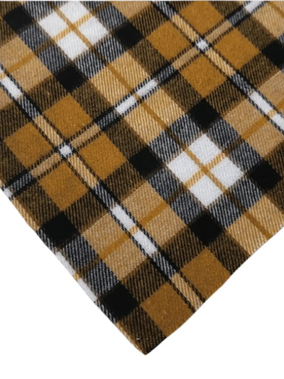 sweatplaids Plaid Gaze de Coton Carreaux Marron & Noir