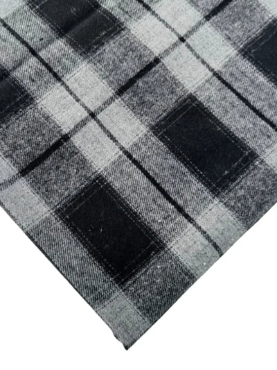 sweatplaids Plaid Gaze de Coton Carreaux Noir & Gris