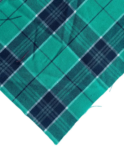 sweatplaids Plaid Gaze de Coton Carreaux Vert & Bleu