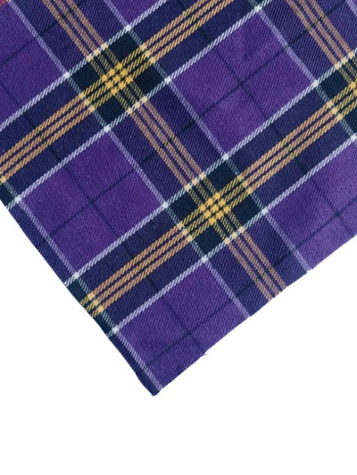 sweatplaids Plaid Gaze de Coton Carreaux Violet & Jaune